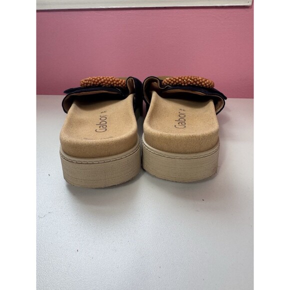 Gabor Suede Slide Sandals Blue Size 39 US 8.5 Women’s - Picture 9 of 11